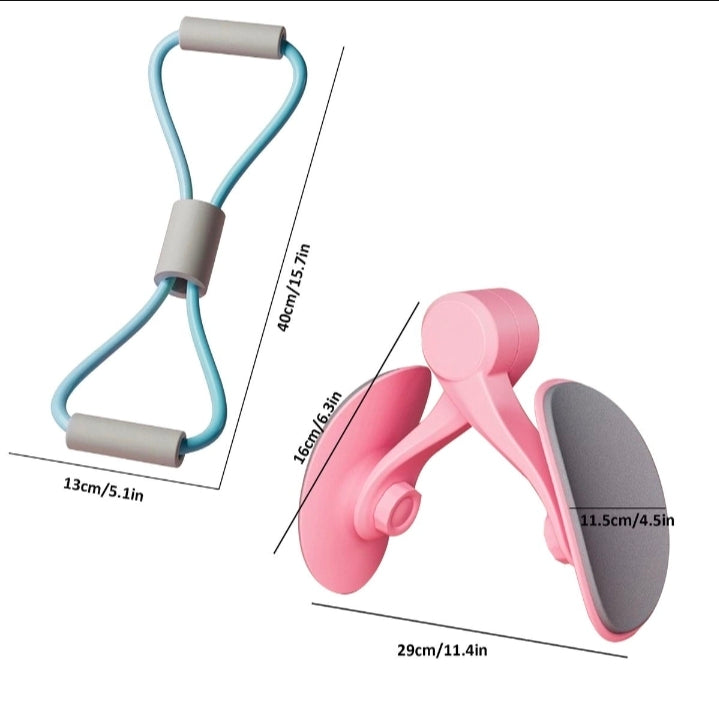 KineticLab™ Thigh Master + Retractable Elastic Cord